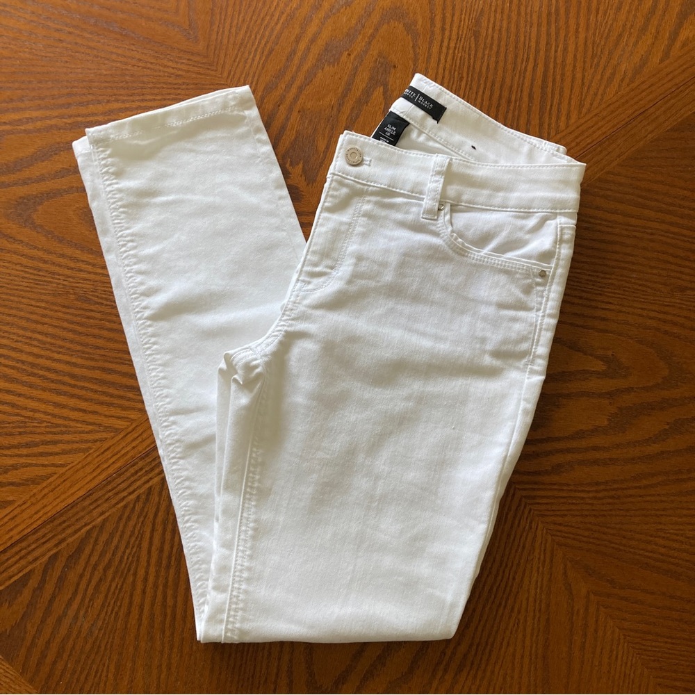 White straight leg pants Sz 6